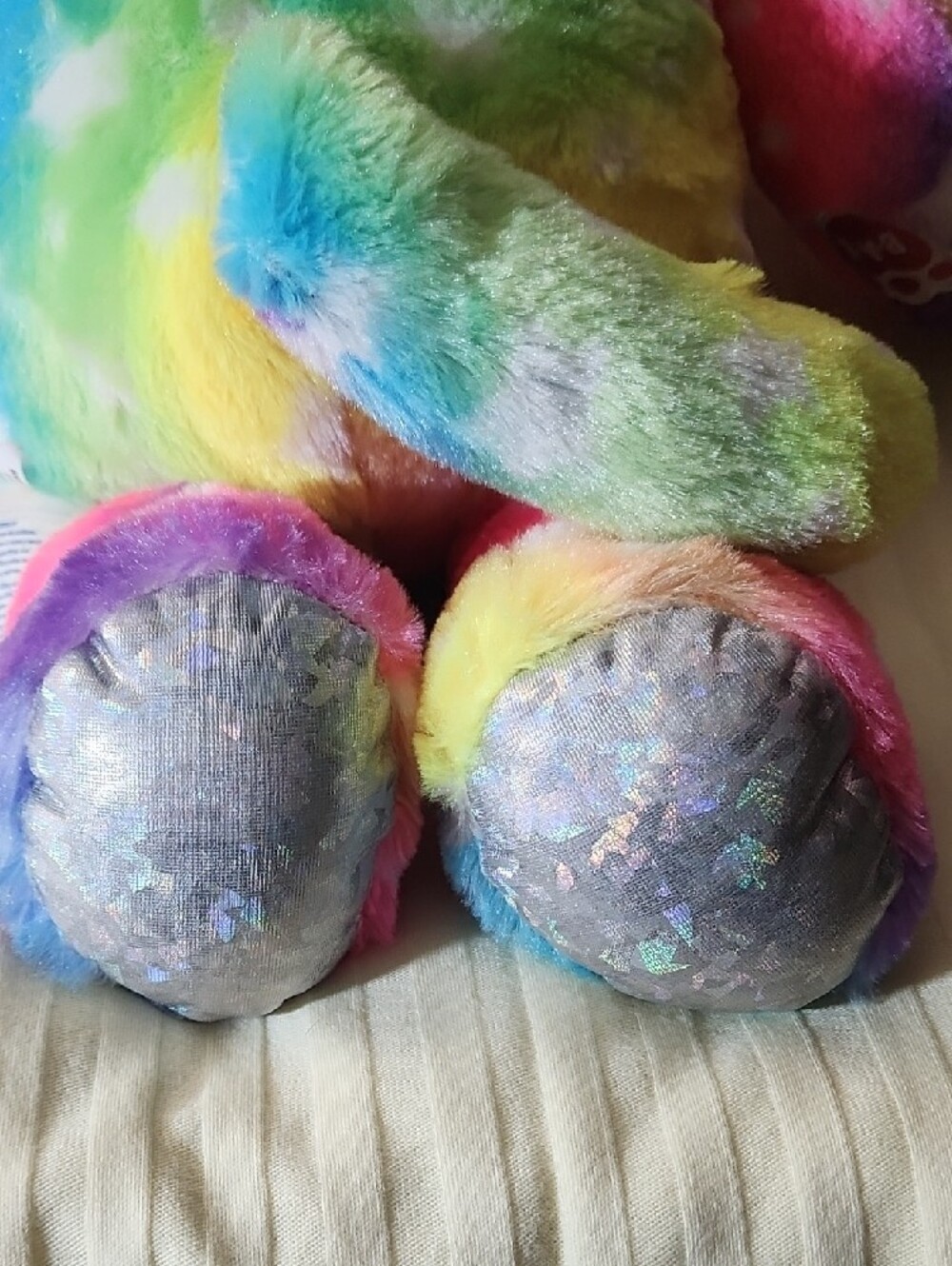 Build-A-Bear Rainbow Unicorn Cat Plush - Pink, Blue, Purple, Yellow, Green - Picture 10 of 11